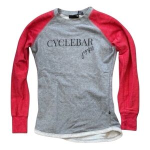 CycleBar Junkie Gray and Red Long Sleeve Shirt small women’s top